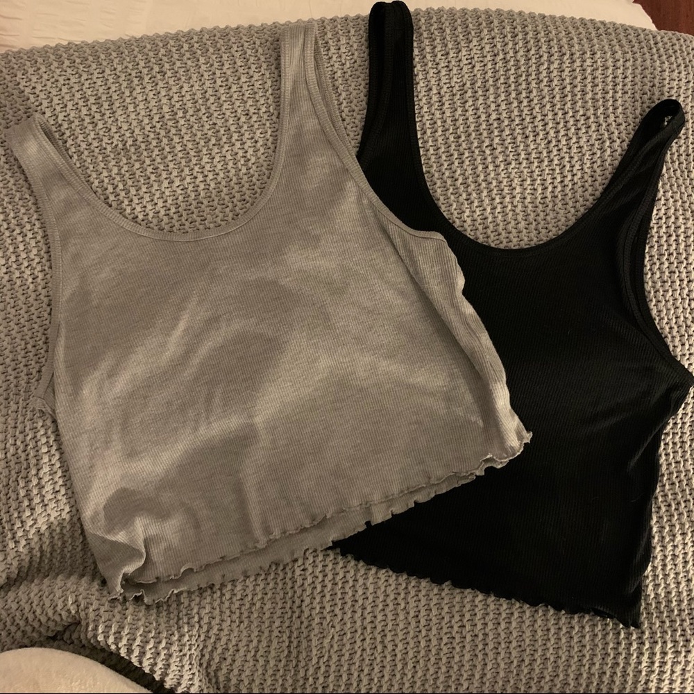 BUNDLE Aerie Black and Grey Tank Tops